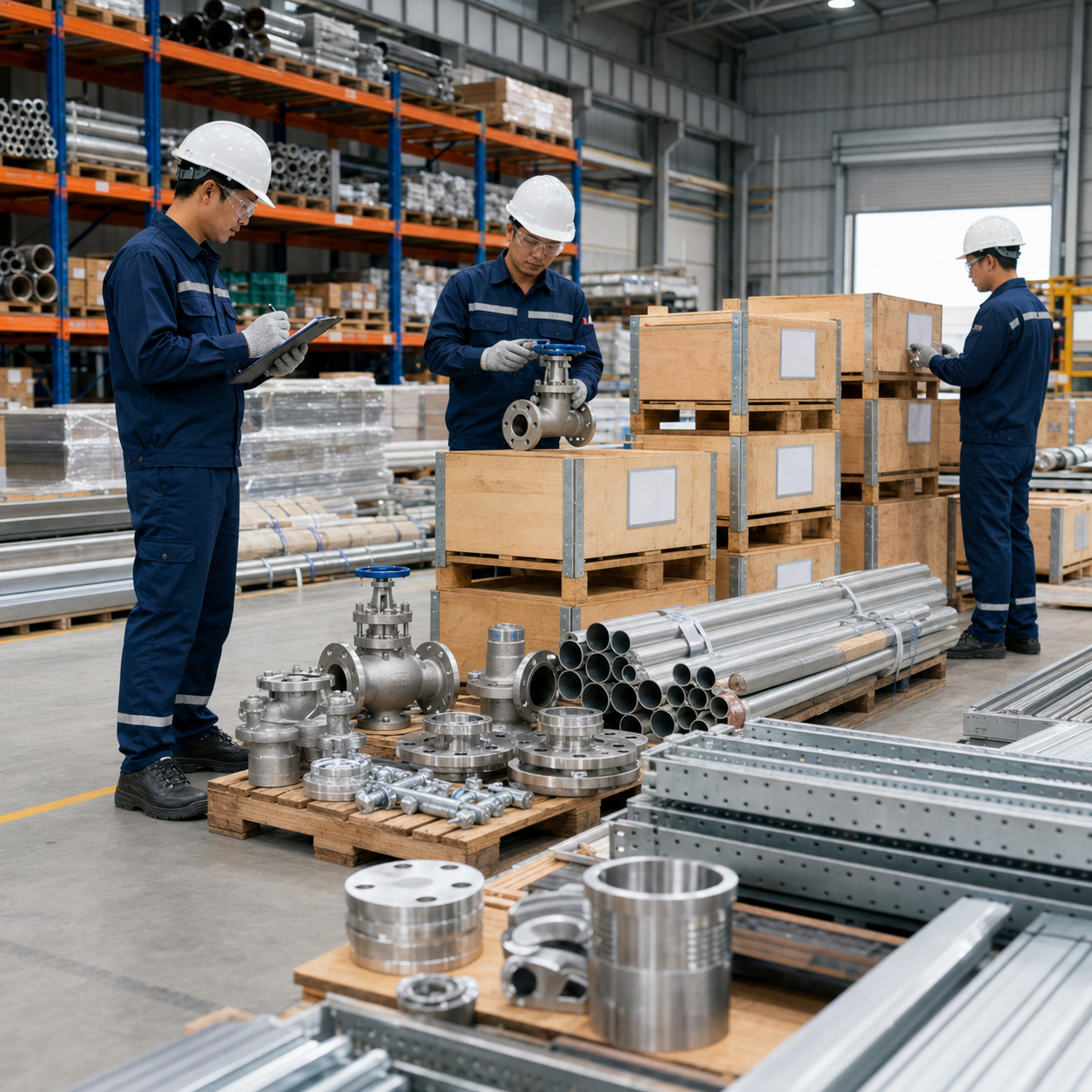Industrial materials quality checking and project supply preparation