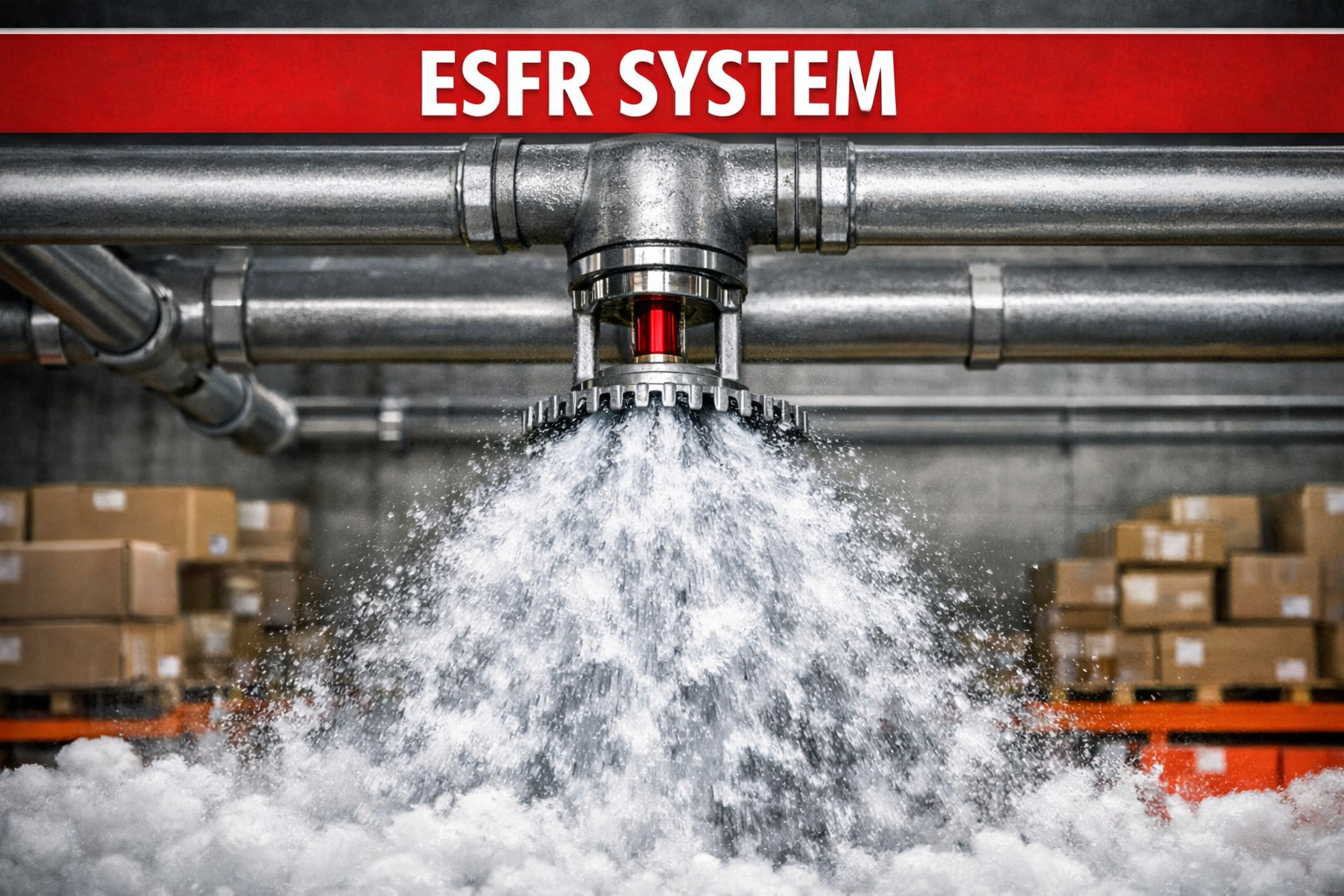 ESFR Sprinkler System, ESFR warehouse ceiling sprinkler installation